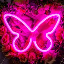BUTTERFLY LED NEON PINK  LIGHT