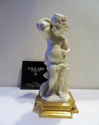 Putto Putto " Estate " in porcellana e oro