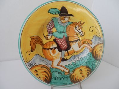 Piatto in maiolica artistica di Montelupo Fiorentino - Italy