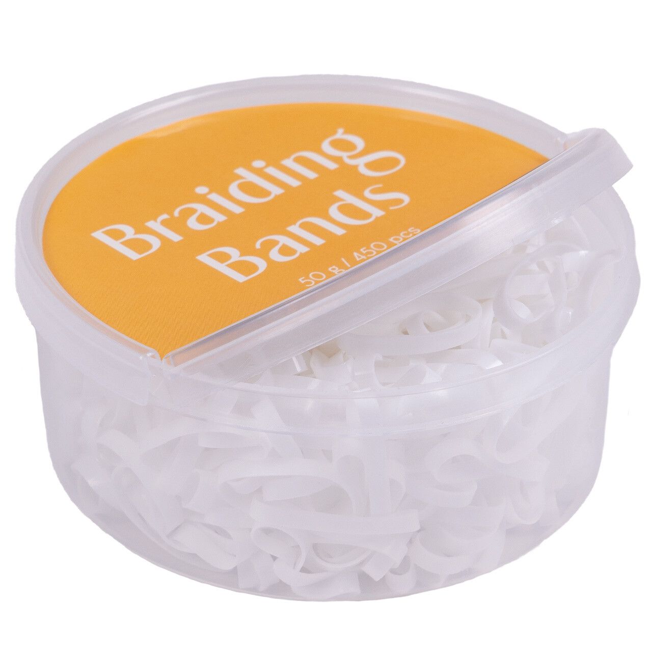 Invlechtelastiekjes breed box Wit 50gr