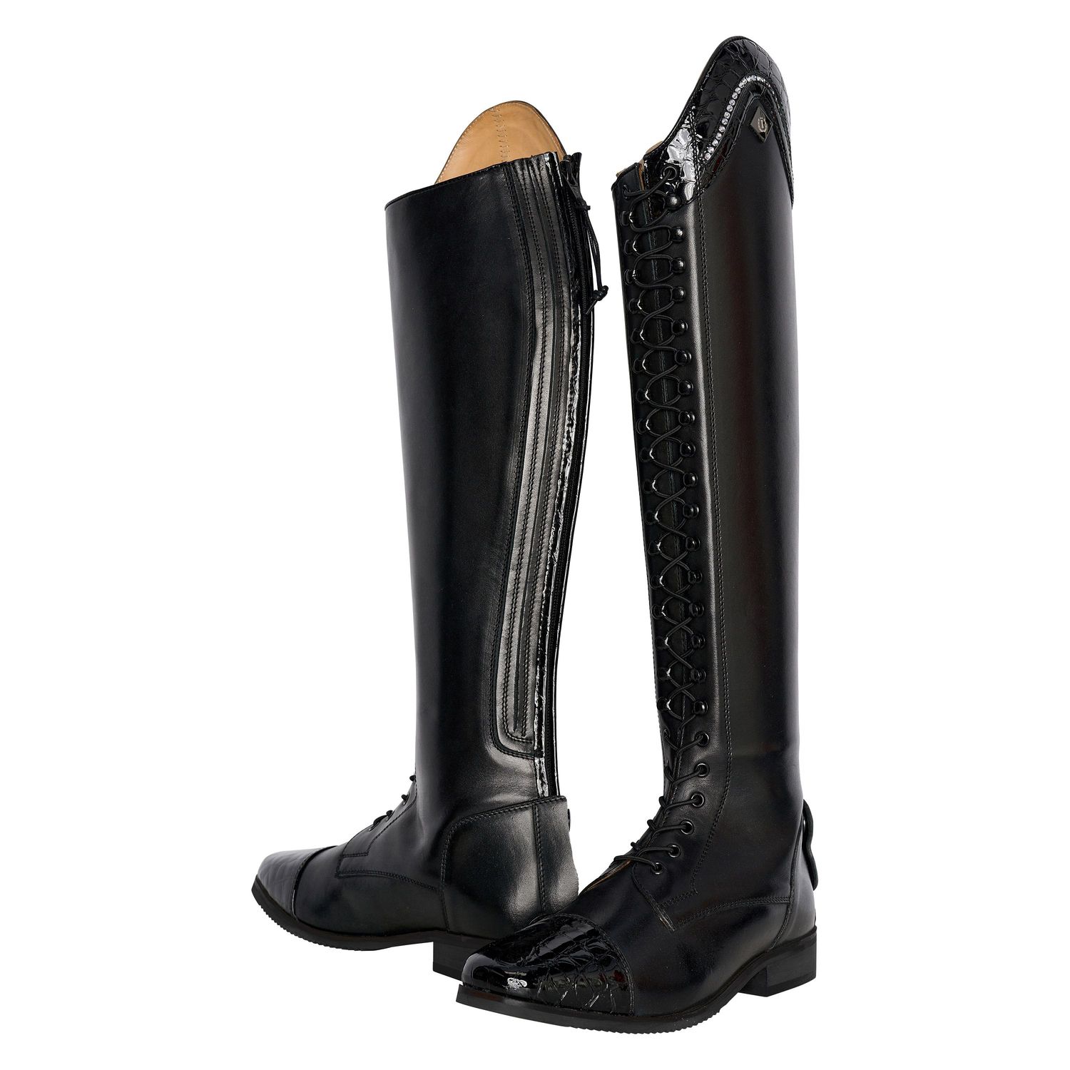 Imperial riding Olania dressuurrijlaarzen zwart Croco