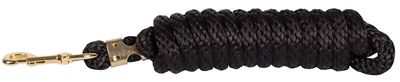Halstertouw Musketon Goud 3m Zwart