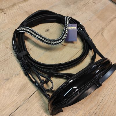 HB Hoofdstel Snowflake Zwart Zwart