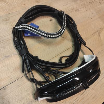 HB Hoofdstel Snowflake Zwart wit