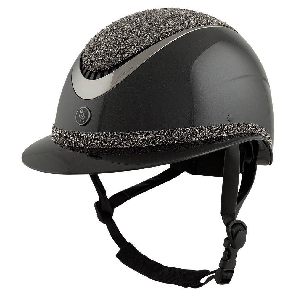 BR rijhelm Theta Plus Dazzling Glamourous Glossy Zwart