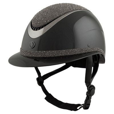 BR rijhelm Theta Plus Dazzling Glamourous Glossy Zwart
