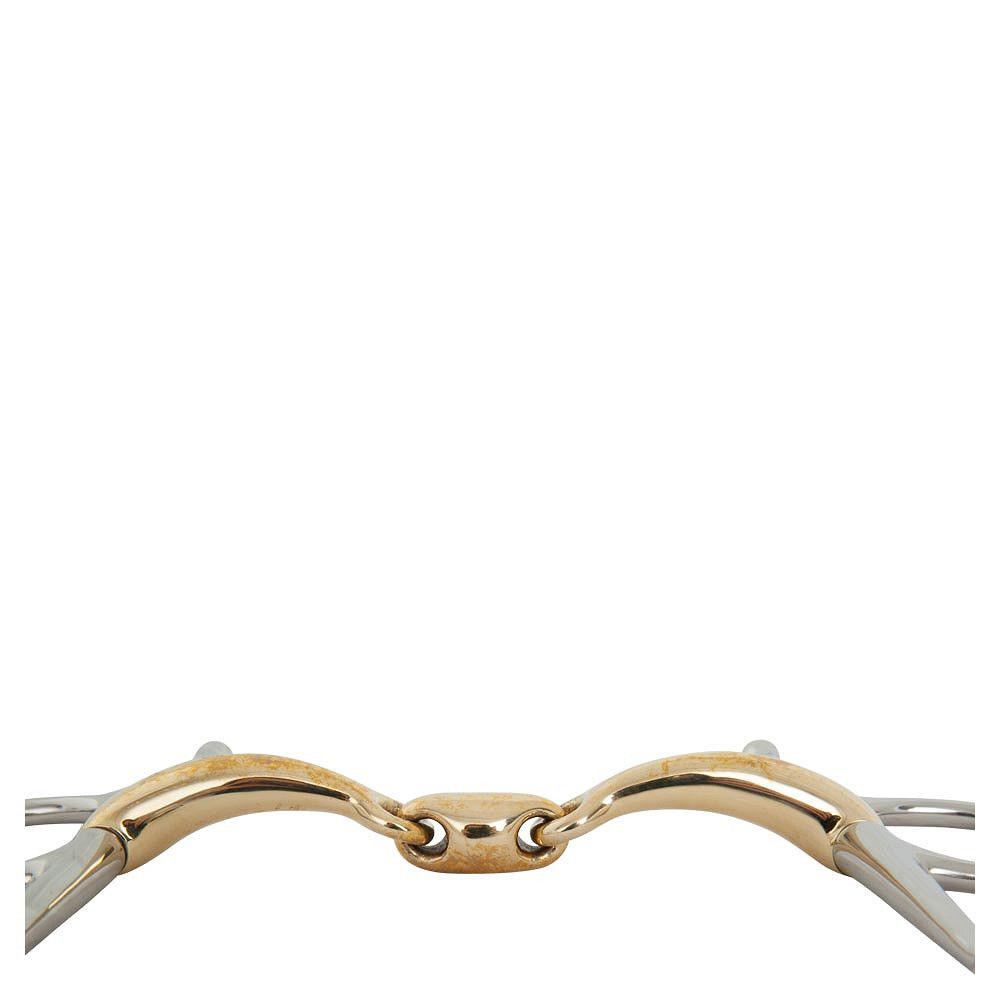 BR dubbel gebroken kneveltrens Soft Contact 14 mm scharen 127 mm