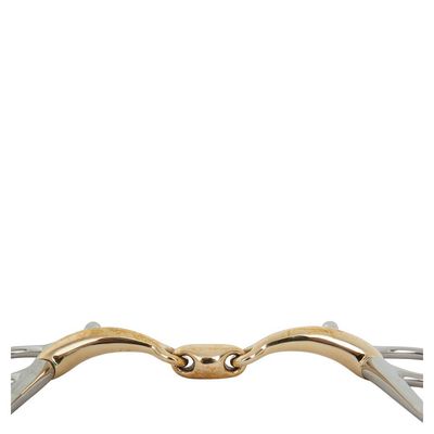 BR dubbel gebroken kneveltrens Soft Contact 14 mm scharen 127 mm