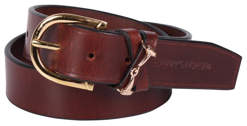 Riem bit leder Bruin rosegold