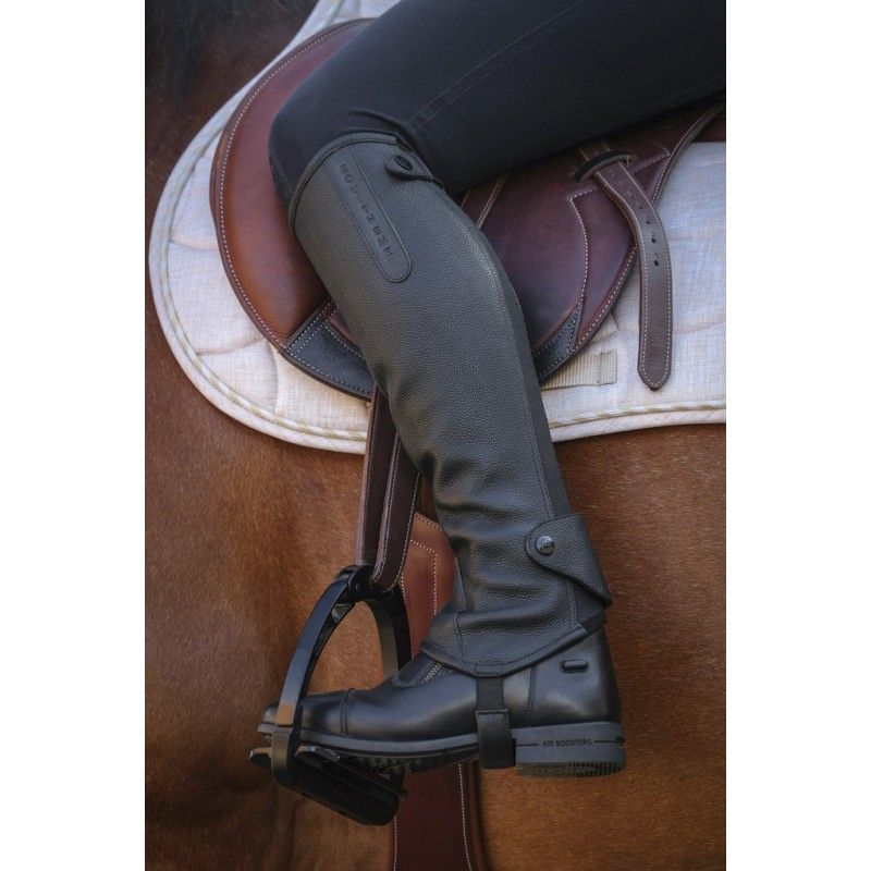 Chaps zwart kids leder