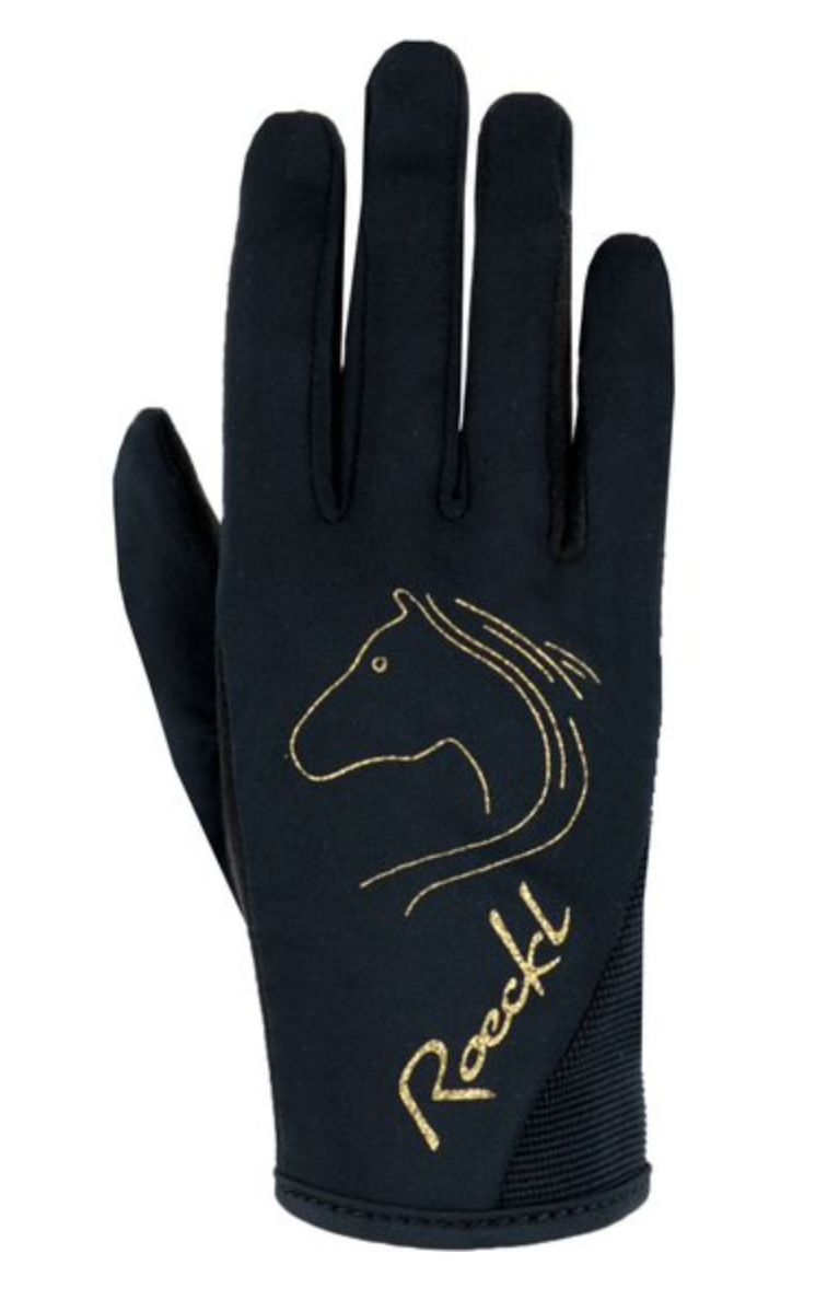Roeckl tryon handschoenen kids Zwart goud