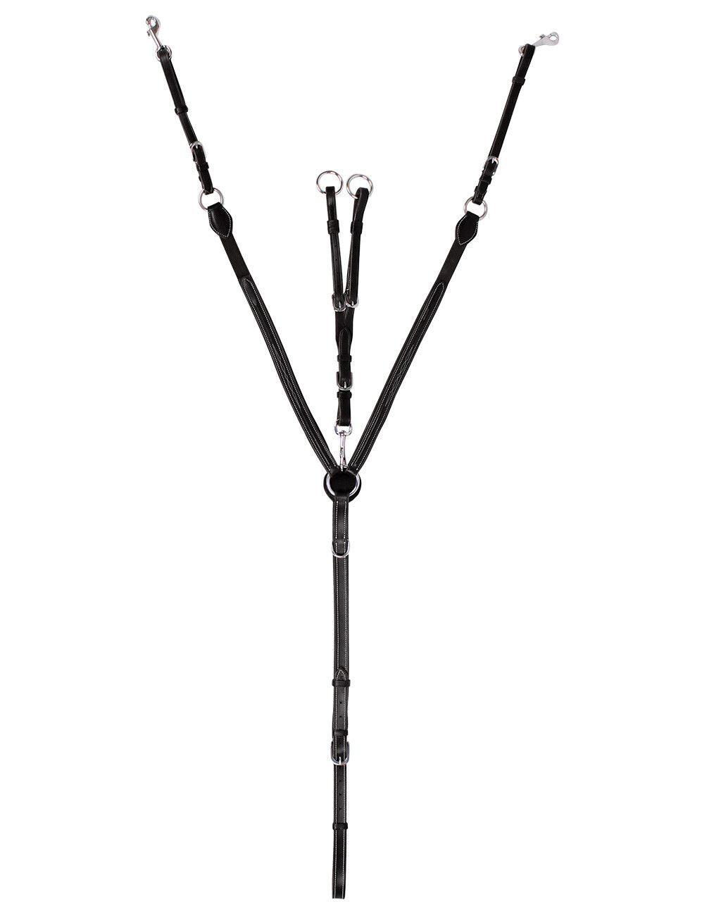 QHP borsttuig luxe stiksel Zwart