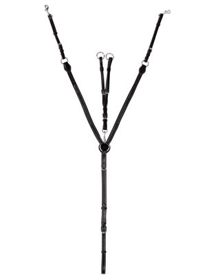 QHP borsttuig luxe stiksel Zwart