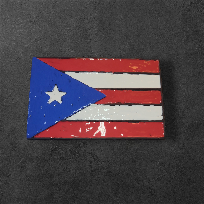 Large Puerto Rico Flag freshie