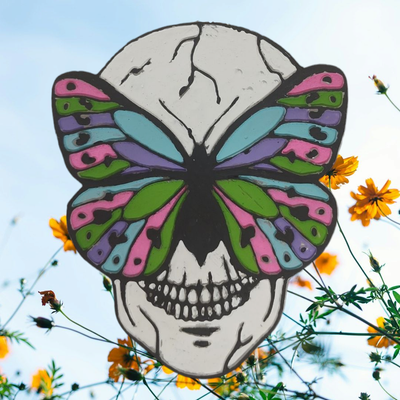 Butterfly skull custom freshie