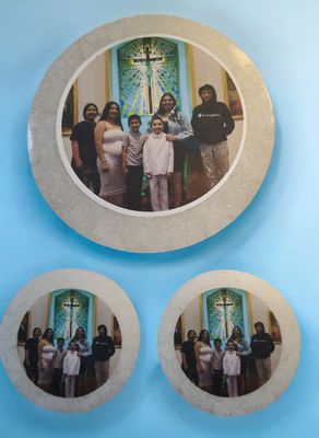 Custom round photo/image full set