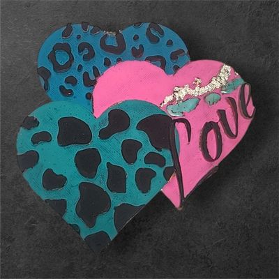 Heart trio custom freshie