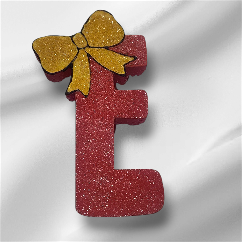 Bow Style Alphabet custom Letter freshie