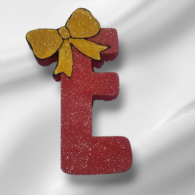 Bow Style Alphabet custom Letter freshie