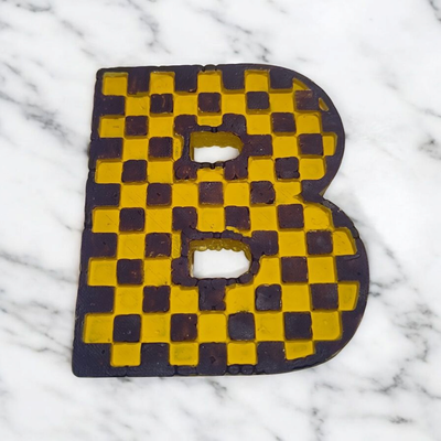 Checkered Alphabet Letter custom freshie