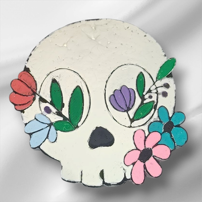 Floral skull  custom freshie