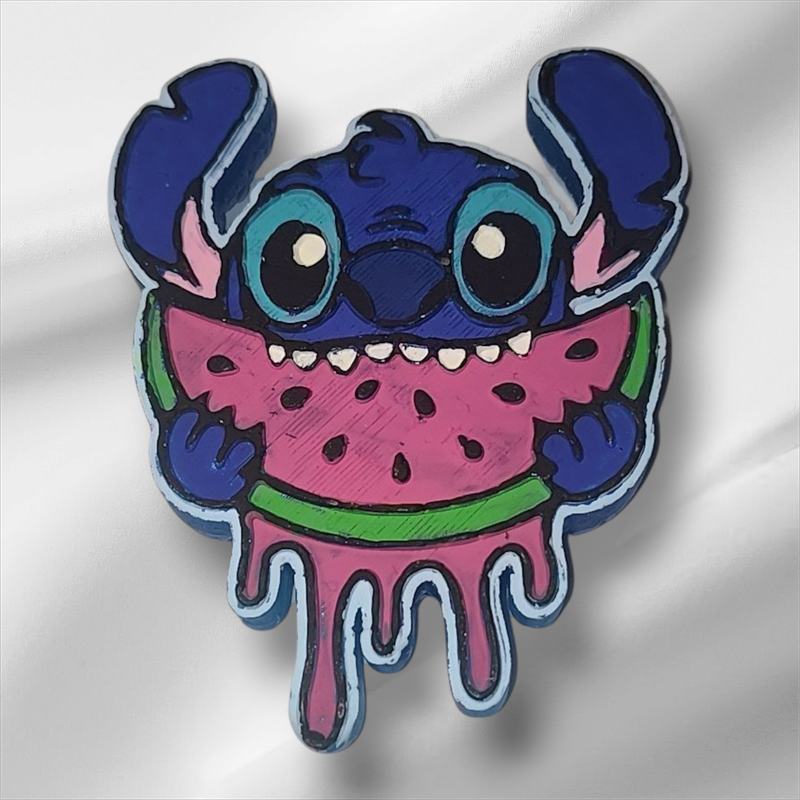 Watermelon blue alien custom freshie