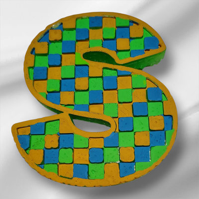 Checkered Alphabet Letter custom freshie