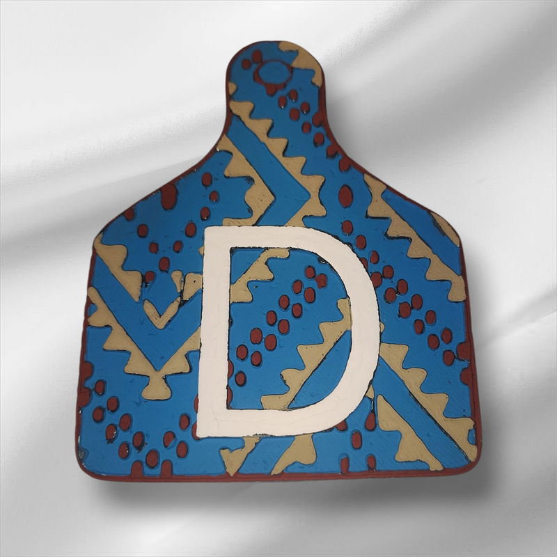 Cowtag alphabet Letter custom freshie