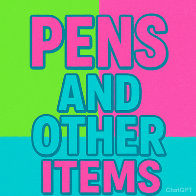 Pens and other items