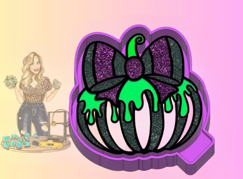 Beetlejuice pumpkin  custom freshie