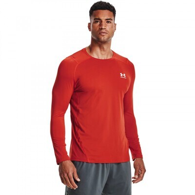 Рашгард HeatGear Fitted Long Sleeve, Red, Under Armour
