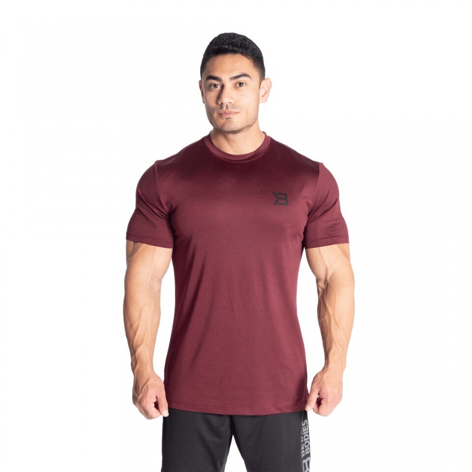 Футболка "Essex Stripe Tee", Maroon melange, Better Bodies