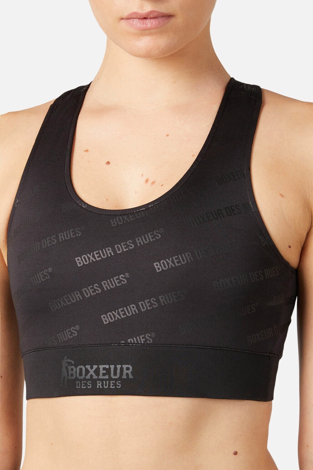 Топ ALL OVER PRINT SPORT BRA Black Boxeur Des Rue