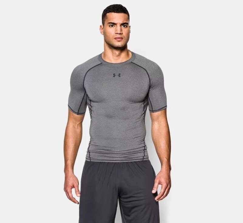 Рашгард Men's UA HeatGear Short Sleeve Compression, Grey, Under Armour