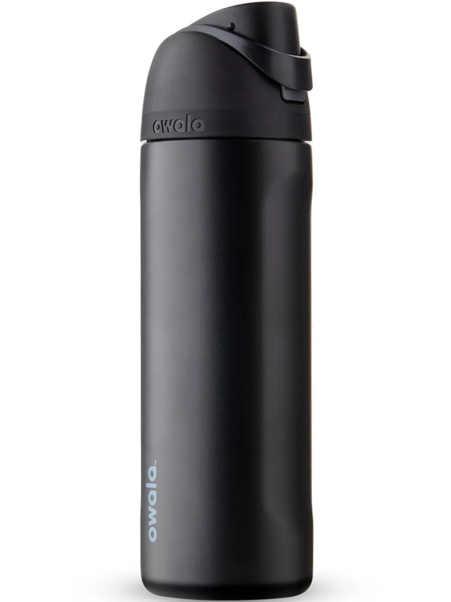 Бутылка для воды c закрытым горлышком "FreeSip Stainless Steel", 24oz (710мл), Very Very Dark, OWALA