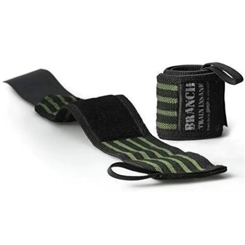 Кистевые бинты &quot;Branch 18&quot; Wrist Wrap&quot;, (45cm x 8cm) OS, Black/Green, Gasp