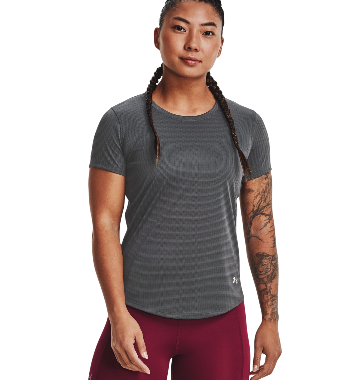 Футболка "Speed Stride 2.0 T-Shirt", Women's, Pitch Grey/Reflective, Under Armour