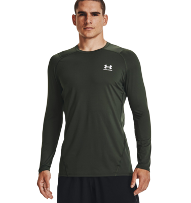 Рашгард HeatGear "Fitted Long Sleeve", Men's, Baroque Green, Under Armour