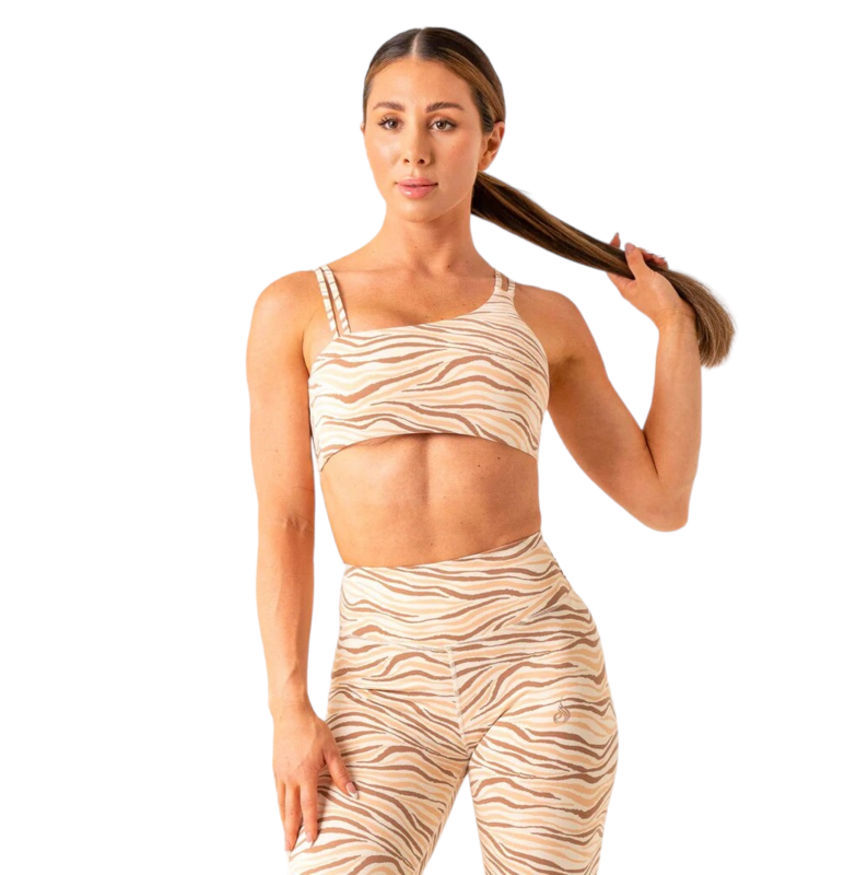 Топ &quot;Unstoppable One Shoulder Sports Bra&quot;, Women&#39;s, Vanilla Zebra, Ryderwear