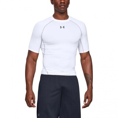 Рашгард UA HeatGear "Armour Short Sleeve Compression Shirt", Men's, White, Under Armour