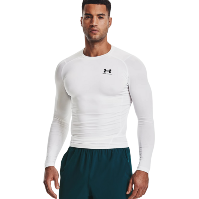 Рашгард "HG Armour Comp LS", Men's, White, Under Armour