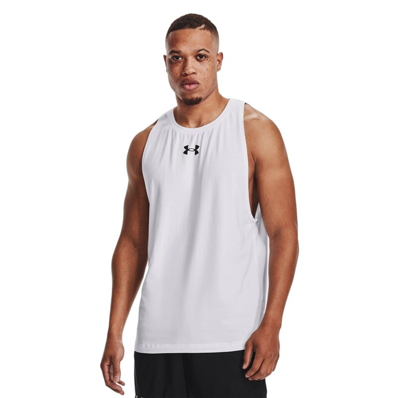 Майка "UA Baseline Cotton Tank", Men's, White, Under Armour