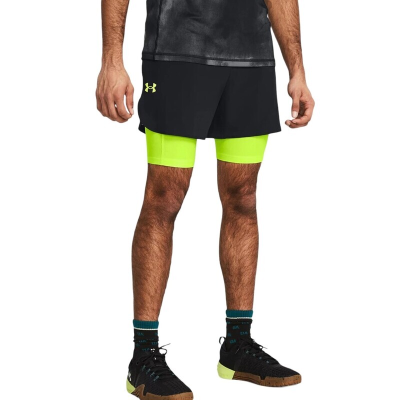 Шорты &quot;UA Vanish Elite 2-in-1 Shorts&quot;, Men&#39;s, Black/High Vis Yellow, Under Armour