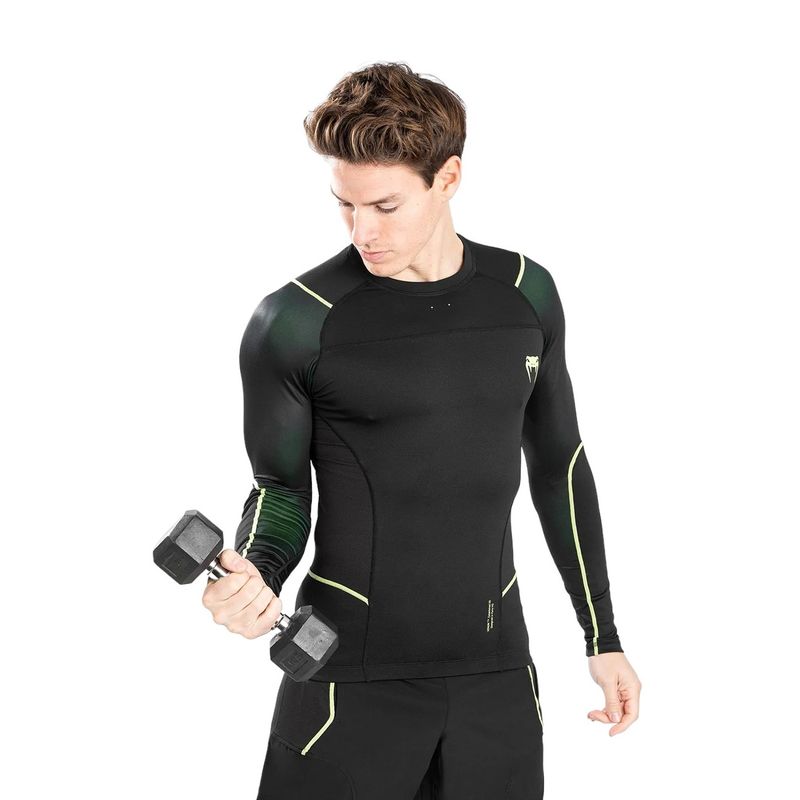 Рашгард &quot;Venum Fusion 2.0 Rashguard long sleeves&quot;, Men&#39;s, Black/Yellow, VENUM