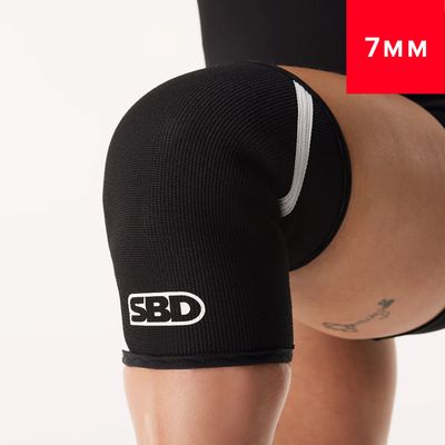 Наколенники Powerlifting Knee Sleeves &quot;Momentum&quot;, Winter 2023, 7mm, Black/White, SBD