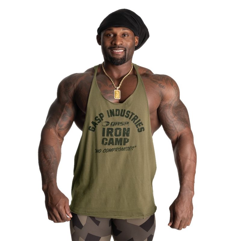 Майка &quot;GASP Stringer&quot;, Washed Green/Black, Gasp