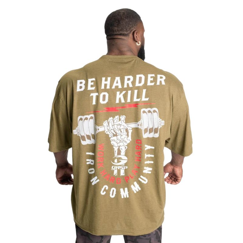 Футболка "Harder To Kill Iron Tee", Army Green Melange, Gasp