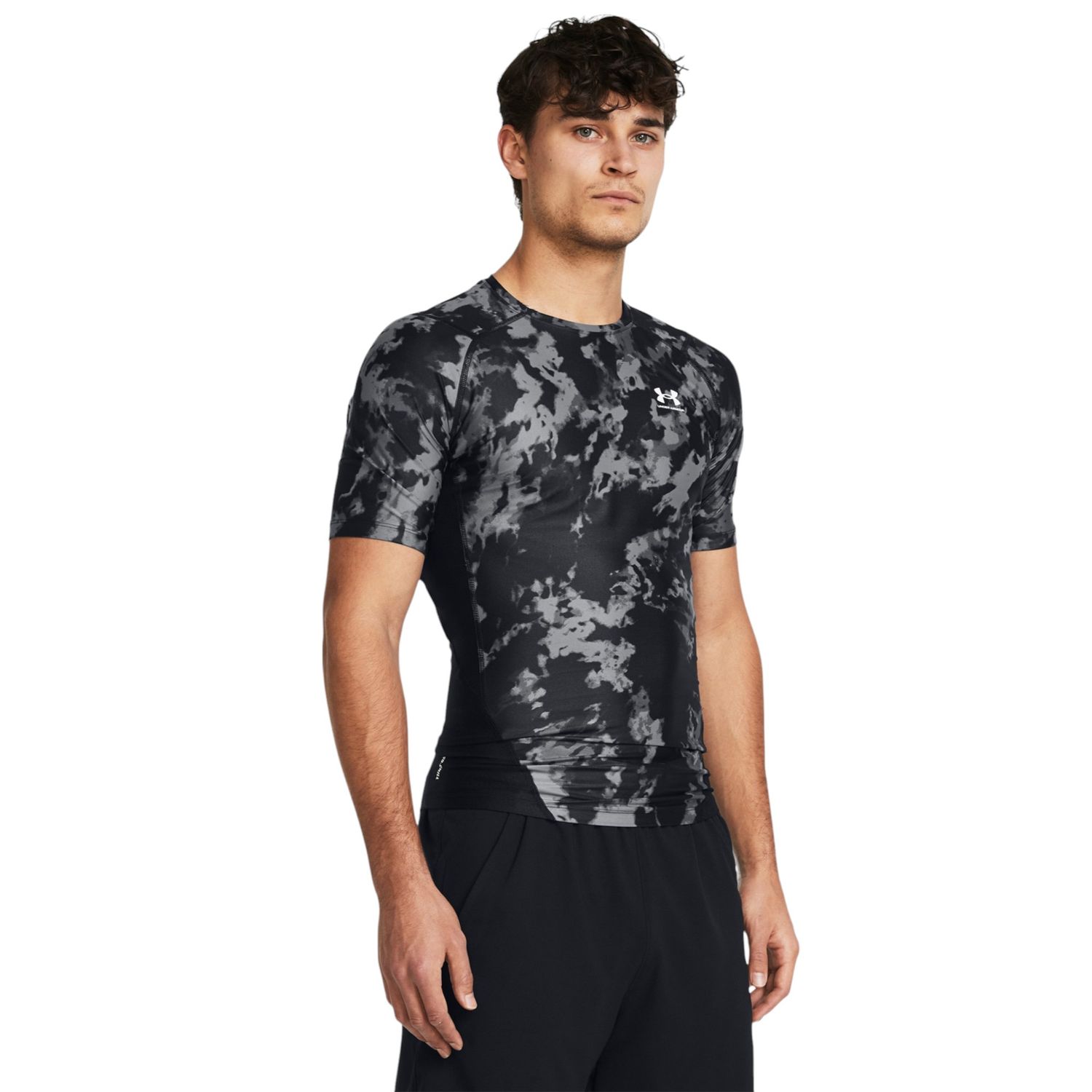Рашгард &quot;HG Iso-Chill Printed Short Sleeve&quot;, Men&#39;s, Black/White, Under Armour
