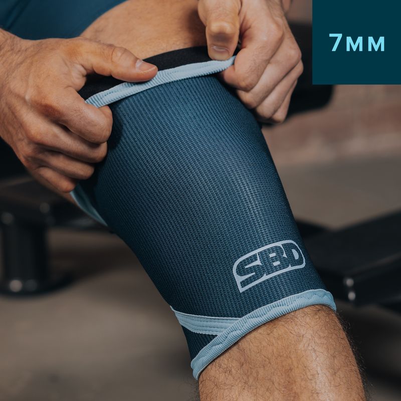 Наколенники Powerlifting Knee Sleeves &quot;Reflect&quot;, 7mm, Teal/Blue, SBD
