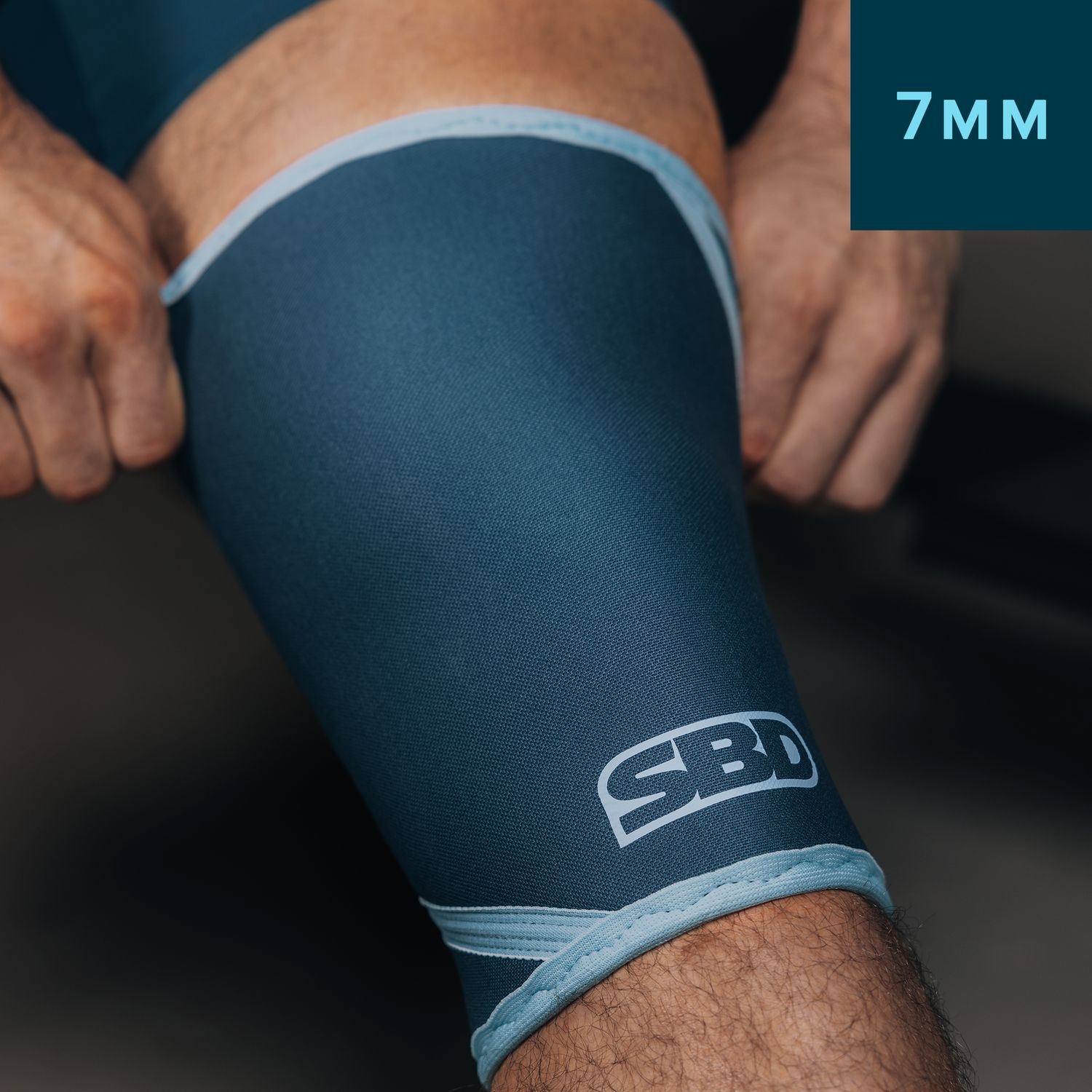 Наколенники для пауэрлифтинга &quot;Reflect&quot;, 7 мм, Teal/Blue, SBD